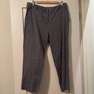 Briggs New York Women's Charcoal Checkered Trousers